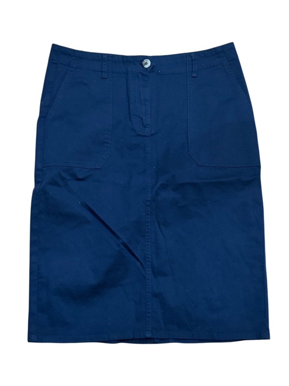 Pure Collection Navy Chino Pencil Skirt